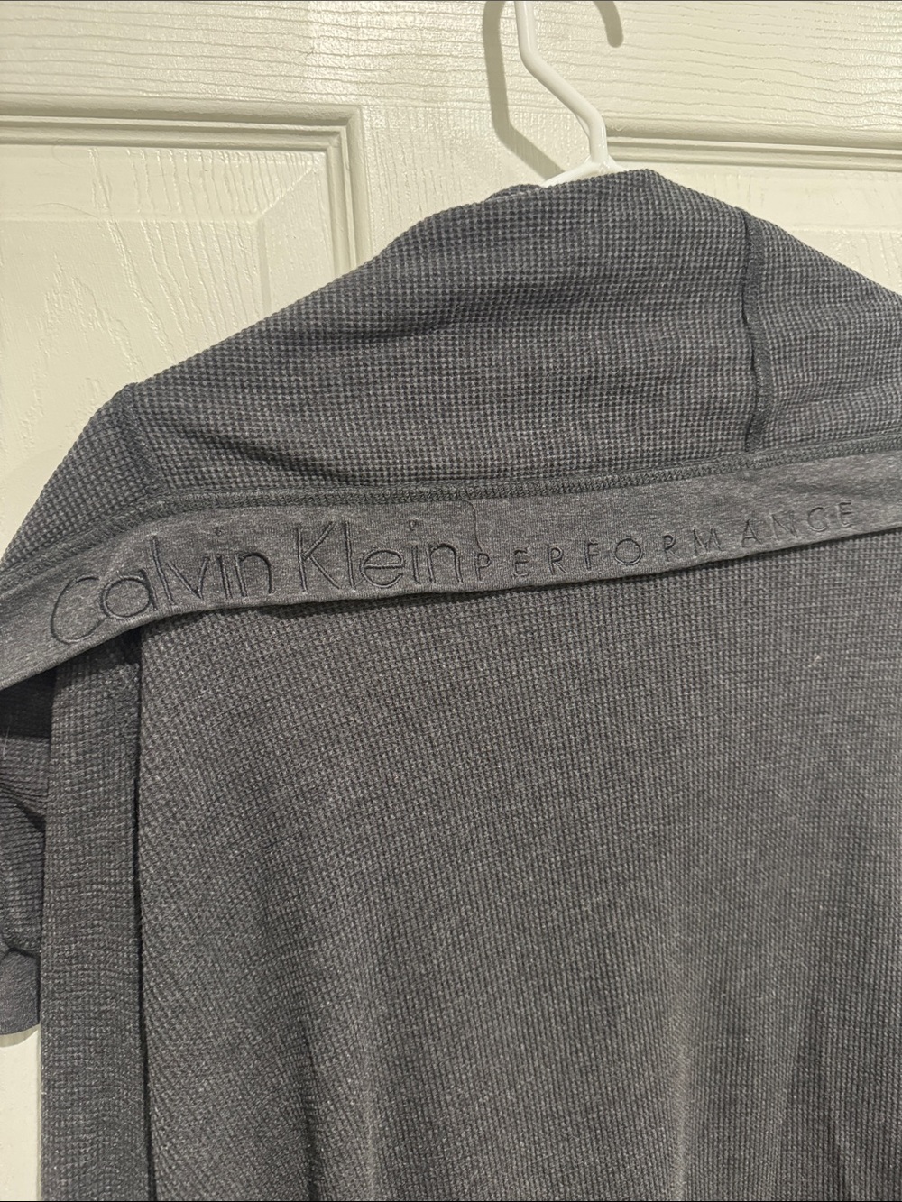 Calvin Klein Performance Charcoal Gray Textured Knit Top